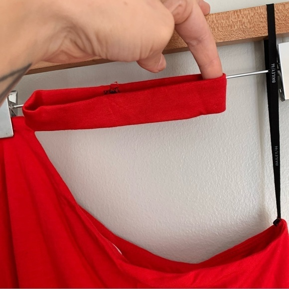 Bailey 44 women’s Casablanca one shoulder choker midi dress red size medium - Picture 7 of 8